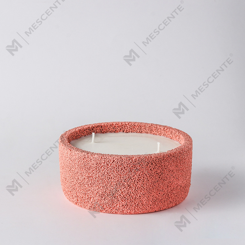 M&Scent Luxury Handmade Logo Mga Spiritual Pillar Candles na Mabangong Salamin na May Mga Kristal, 3 Wick Candle