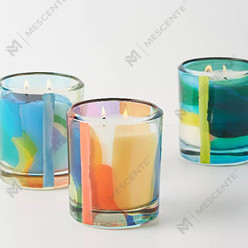 M&Scent Wholesale Luxury Custom Dekorasyon Pribadong Label Black Glass Crystal Scented Soy Wax Candles