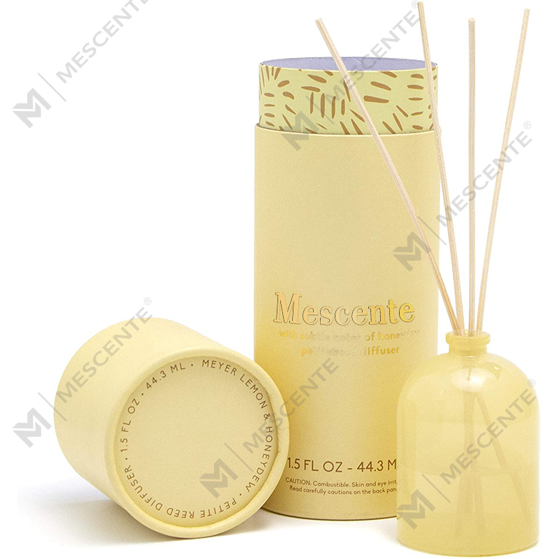 M&Scent Luxury Custom Large Rose Gold Glass Bottle Flower Private Label Liquid Reed Diffuser na May Gift Box