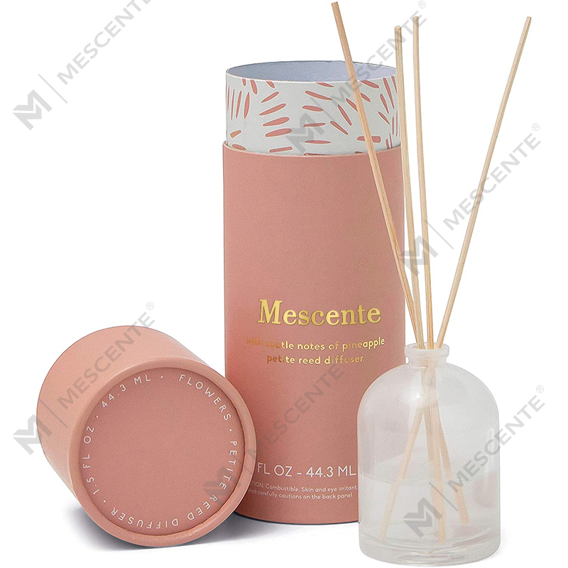 M&Scent Luxury Custom Large Rose Gold Glass Bottle Flower Private Label Liquid Reed Diffuser na May Gift Box