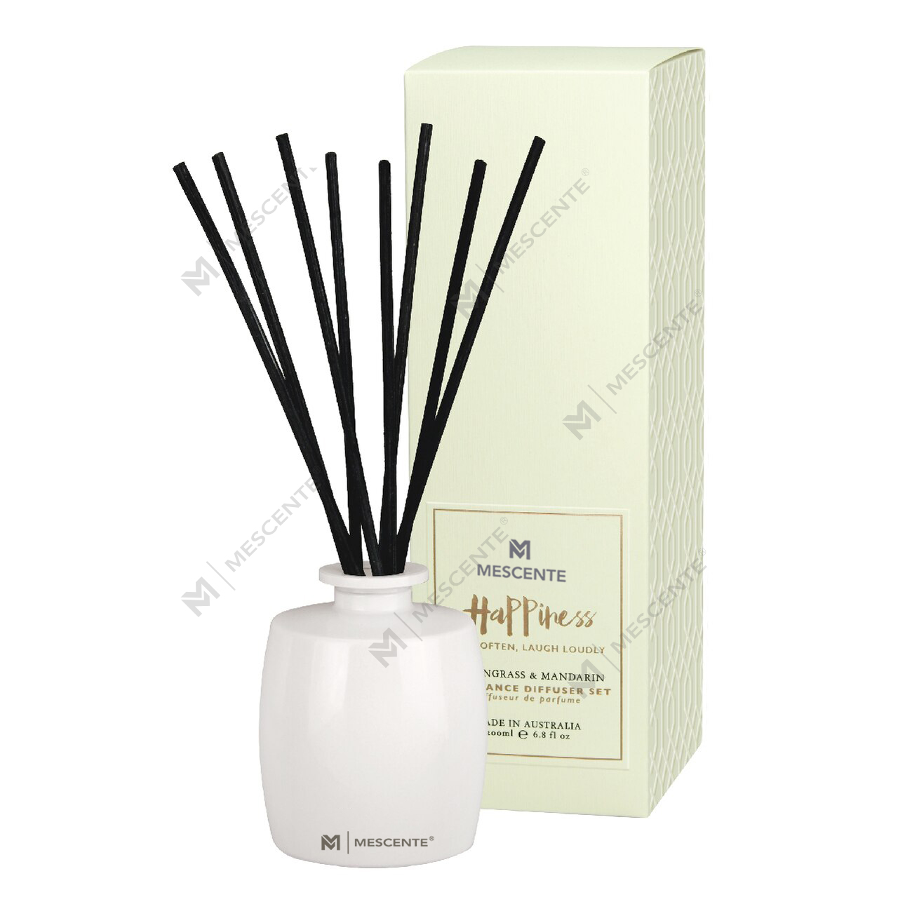 M&Scent Large Glass Bottle Home Essentials Aroma Reed Diffuser Gift Set na May Rattan Sticks