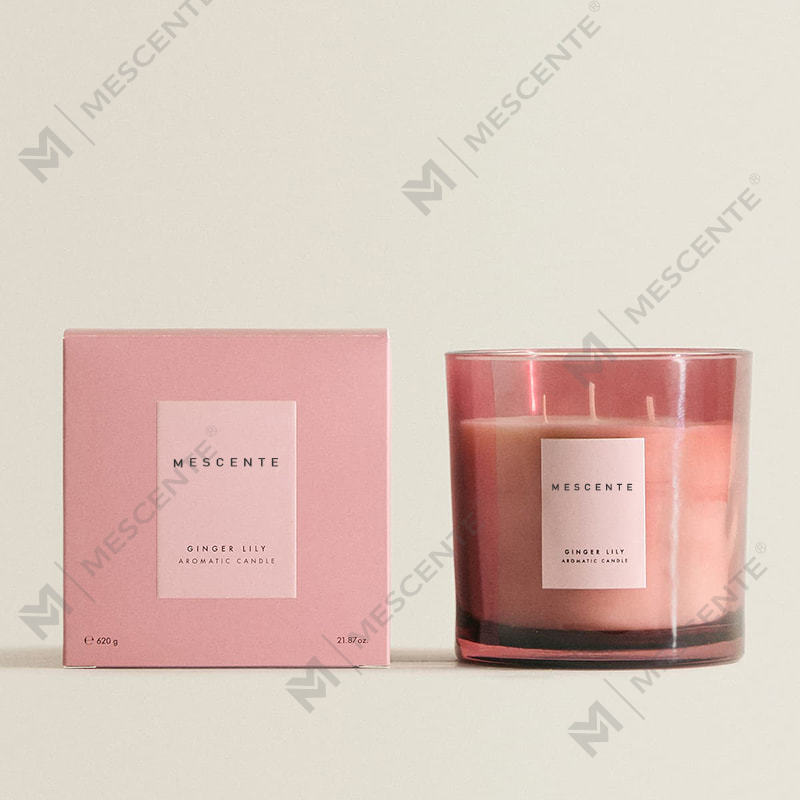 M&S cent Luxury Custom na 3 Wick Soy Candle na May Takip na Kahoy A29273-1
