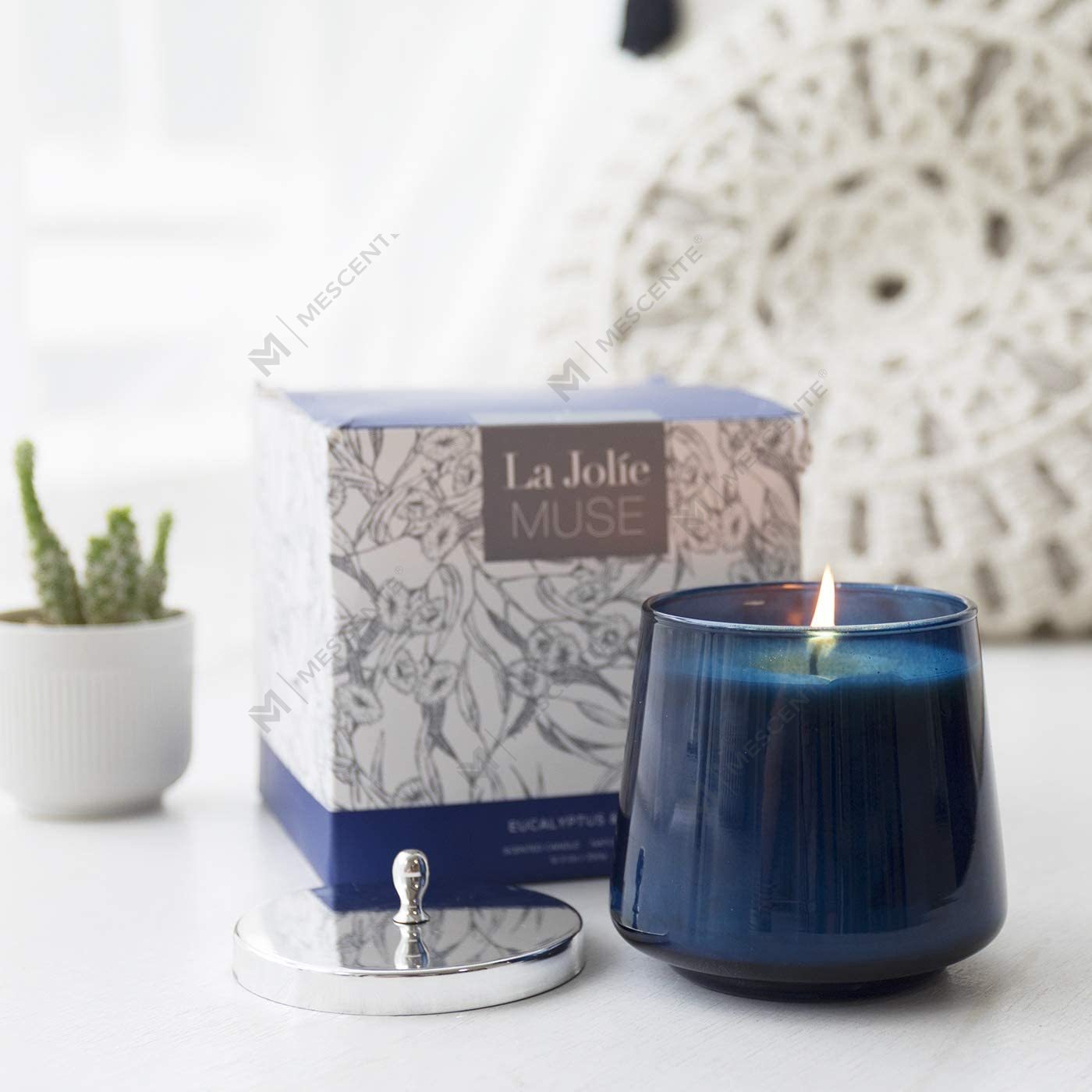 M&Scent 100% Natural Aromatherapy Book Scented Soy Candle para sa Bahay, Big Jars Candles Scented