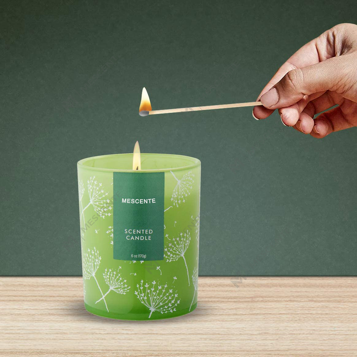 M&S scent Custom Shaped Logo Print Sample Aromatherapy Scented Candle Favors, Scented Candles with Dried Flowers