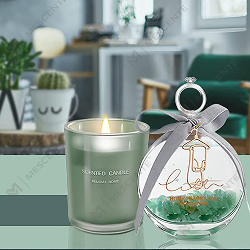 M&S cent Lemon Basil Scented Oil Reed Diffuser at Scented Candle Gift Set na may Sticks para sa Bahay