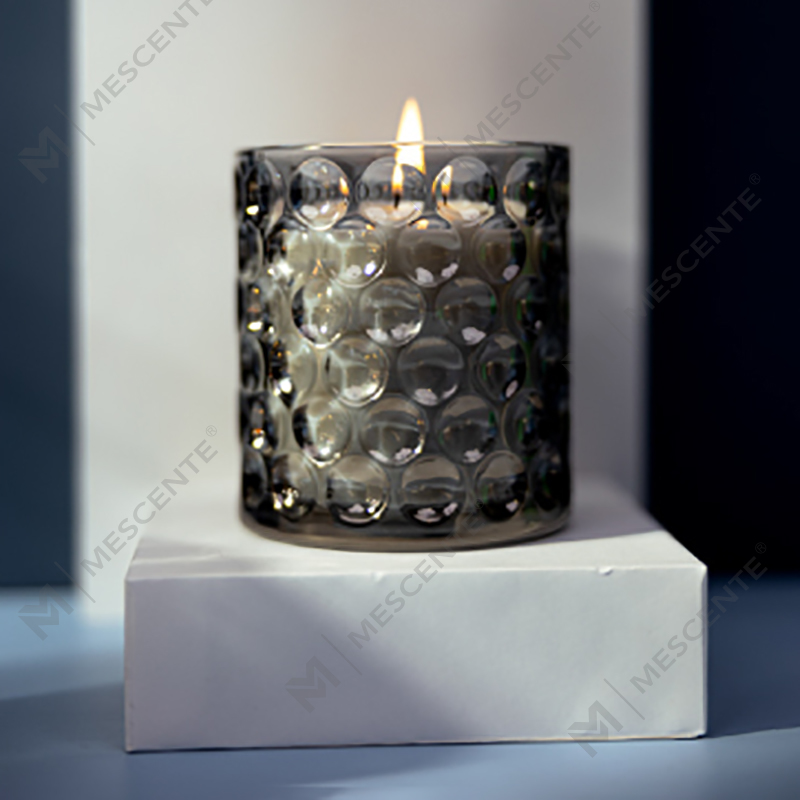 Customized Luxury Clear Colored Glass Soy Wax Pribadong Label na Citta Labeled Scented Candles With Dried Flowers