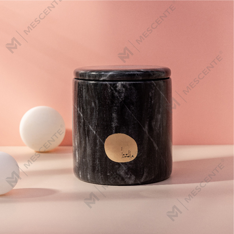 Luxury Customized Private Label Ceramic Holders Citta Labeled Scented Soy Wax Candles With Dried Flowers