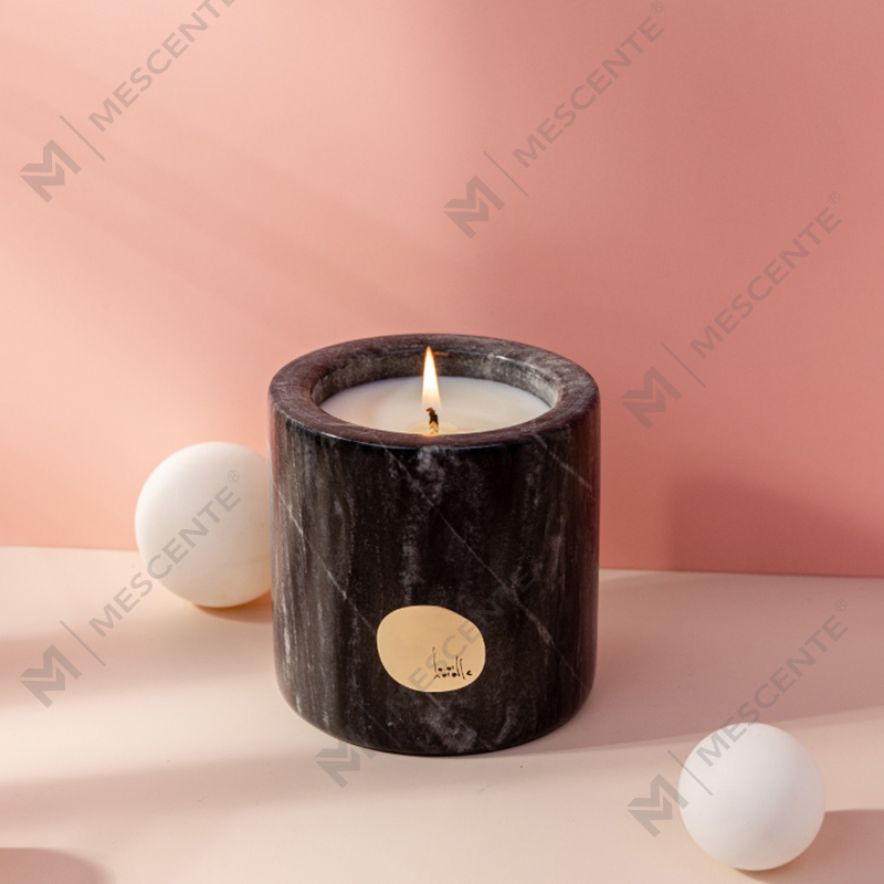 Luxury Customized Private Label Ceramic Holders Citta Labeled Scented Soy Wax Candles With Dried Flowers