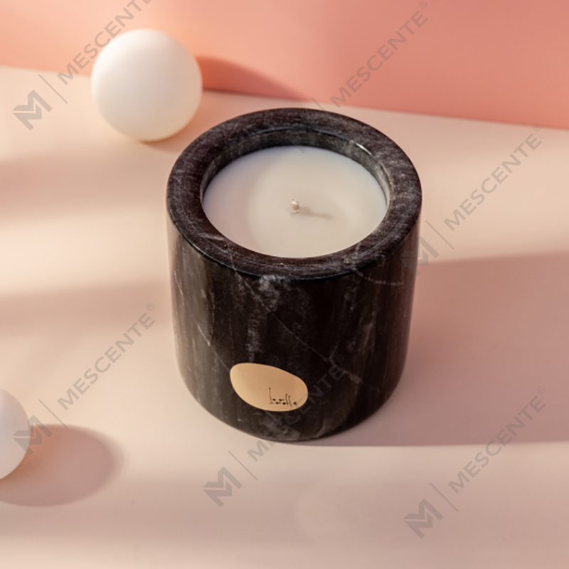 Luxury Customized Private Label Ceramic Holders Citta Labeled Scented Soy Wax Candles With Dried Flowers