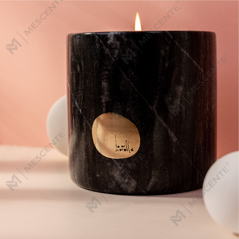 Luxury Customized Private Label Ceramic Holders Citta Labeled Scented Soy Wax Candles With Dried Flowers