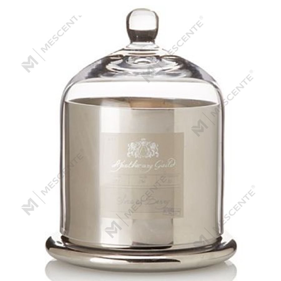 Mescente Luxury Silver Domed cover Mabangong Candle holder glass dome Jars