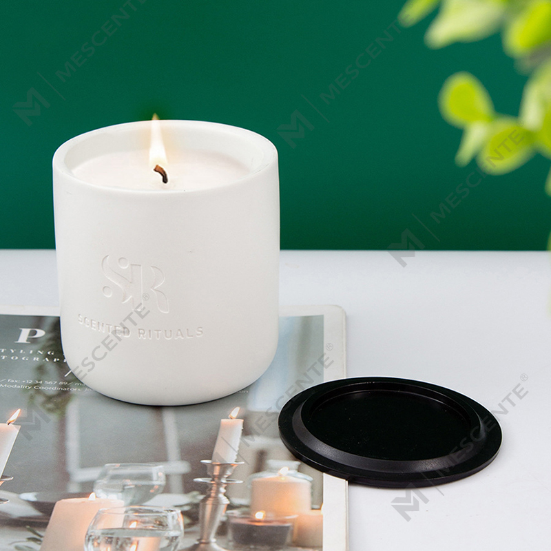 M&S scent Custom na Logo Murang Ceramic Jars na may Wooden Lid Candle, Coconut Wax Luxury Candles