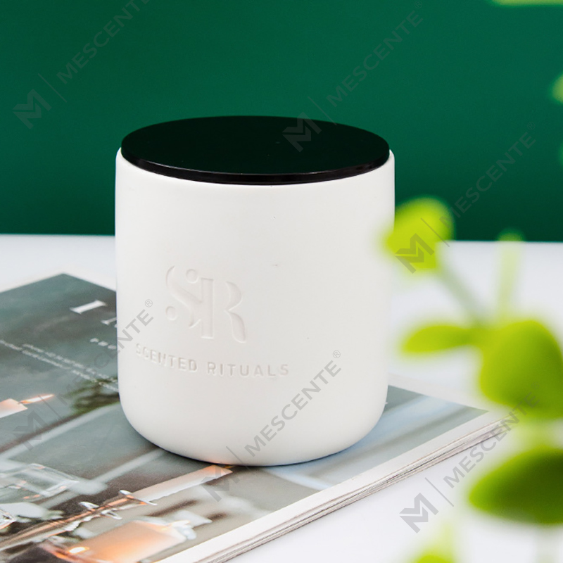 M&S scent Custom na Logo Murang Ceramic Jars na may Wooden Lid Candle, Coconut Wax Luxury Candles