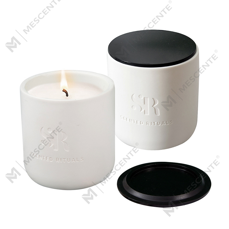 M&S scent Custom na Logo Murang Ceramic Jars na may Wooden Lid Candle, Coconut Wax Luxury Candles