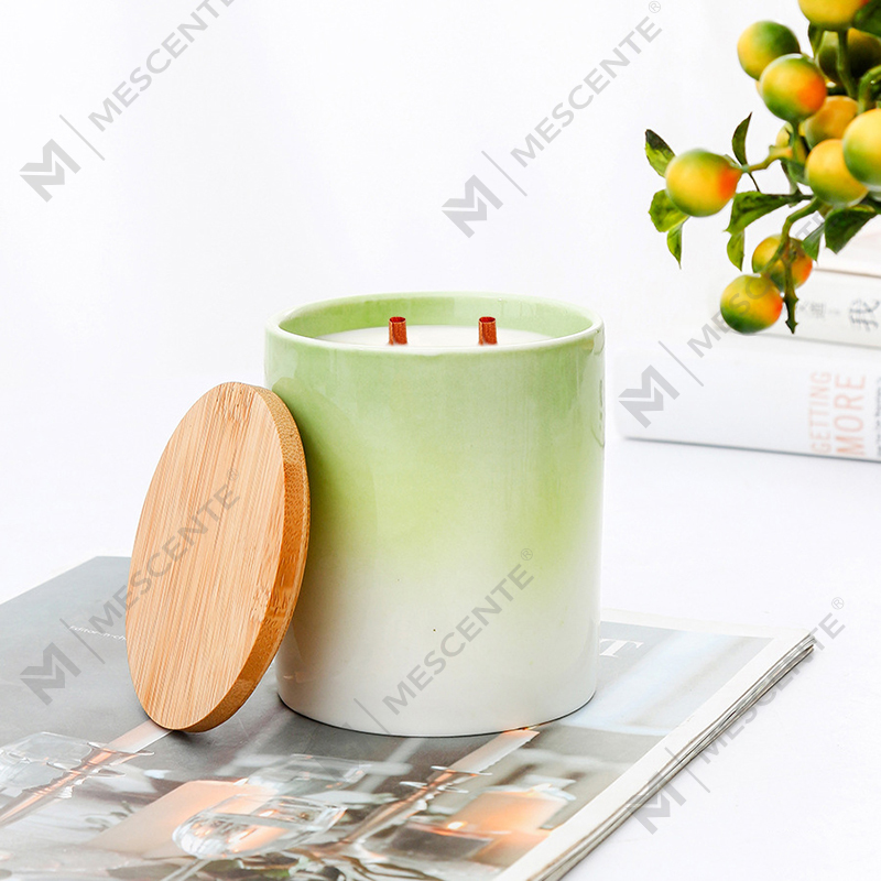 M&Scent Pribadong Label na Dekorasyon ng Bahay Mga Custom na Mabangong Kandila Sa Mga Ceramic Candle Jar