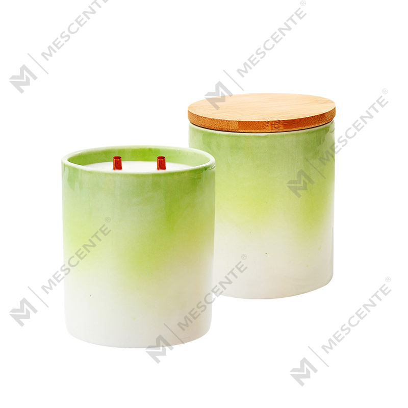 M&Scent Pribadong Label na Dekorasyon ng Bahay Mga Custom na Mabangong Kandila Sa Mga Ceramic Candle Jar