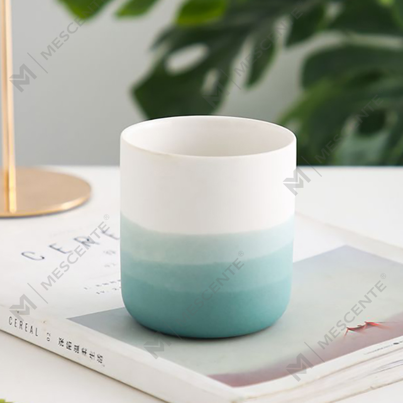 M&Scent Decorrative Ceramic Blue and White Vase Taper Tealight Candle Holder, Lantern at Candle Jars