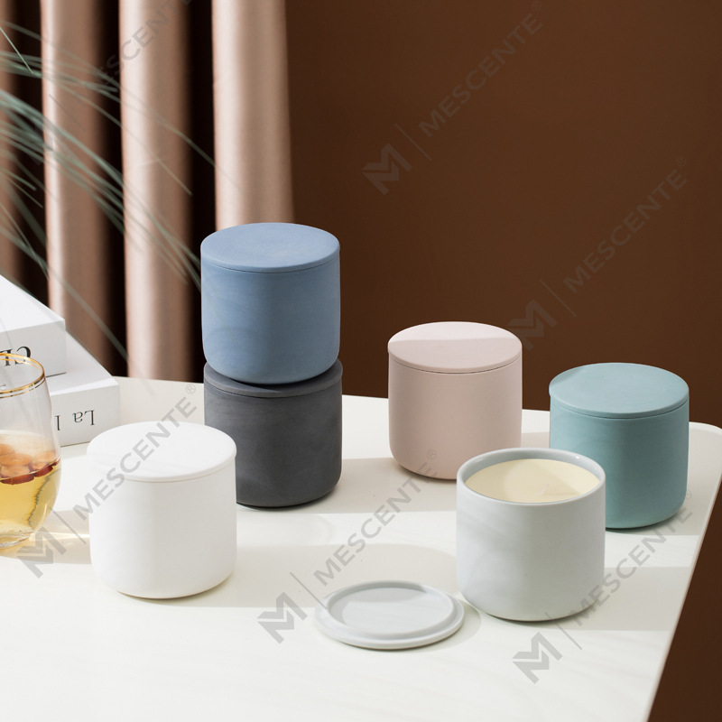 M&Scent Wholesale Custom Modern Large 3 Wick Silver White Frosted Christmas Candle Jar na May Takip ng Kawayan