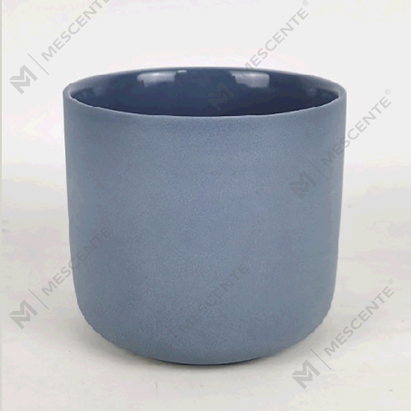 M&Scent Wholesale Custom Modern Large 3 Wick Silver White Frosted Christmas Candle Jar na May Takip ng Kawayan