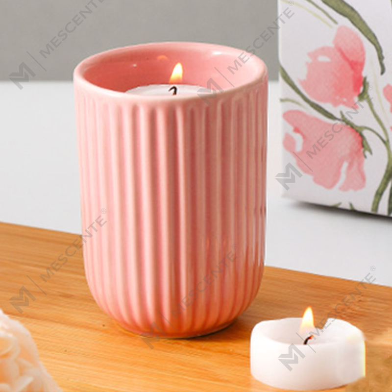 Wholesale Luxury Customized Private Label Colored Ceramic Soy Wax Woodwick Scented Candles Nang Bultuhan