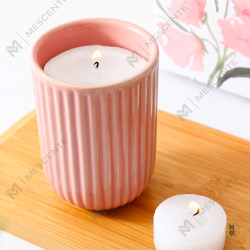 Wholesale Luxury Customized Private Label Colored Ceramic Soy Wax Woodwick Scented Candles Nang Bultuhan