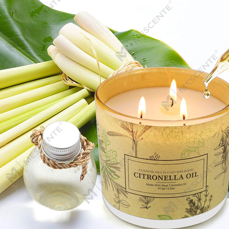 Long Lasting 3 Wick Jar Scented Aromatherapy Citronella Oil Candles Sets para sa Home Garden Patio Balcony