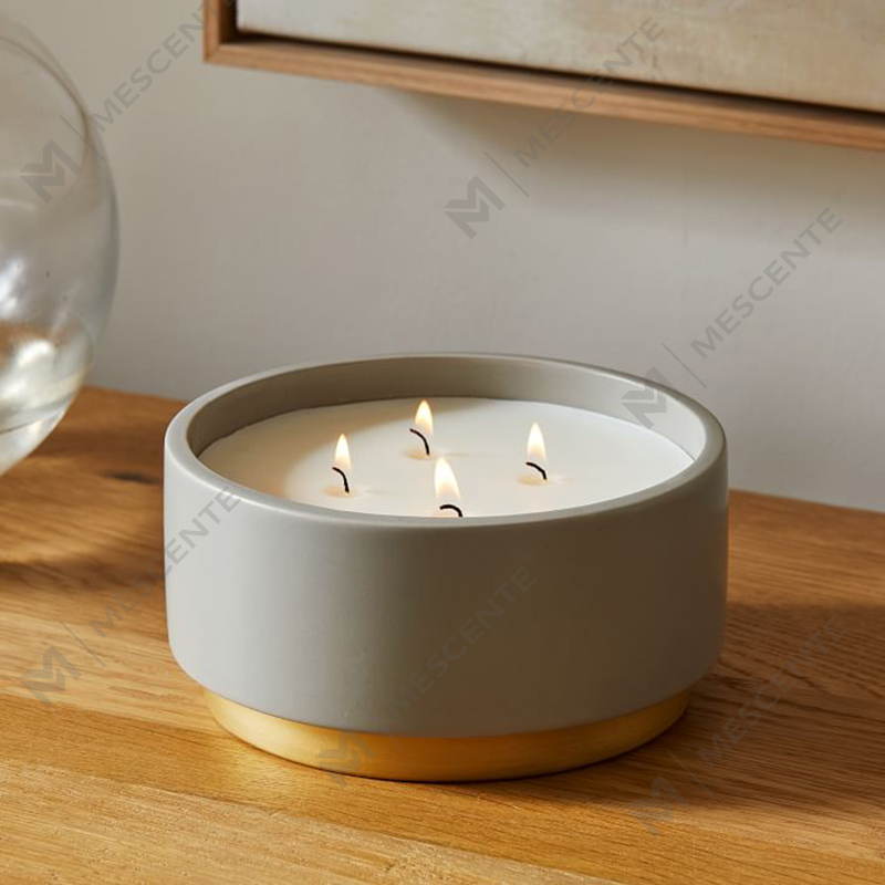 Pribadong Label Mga Mabangong Kandila na Dekorasyon sa Bahay, Gawa sa Kamay na 4 Wick Scented Candle na May Mga Kristal