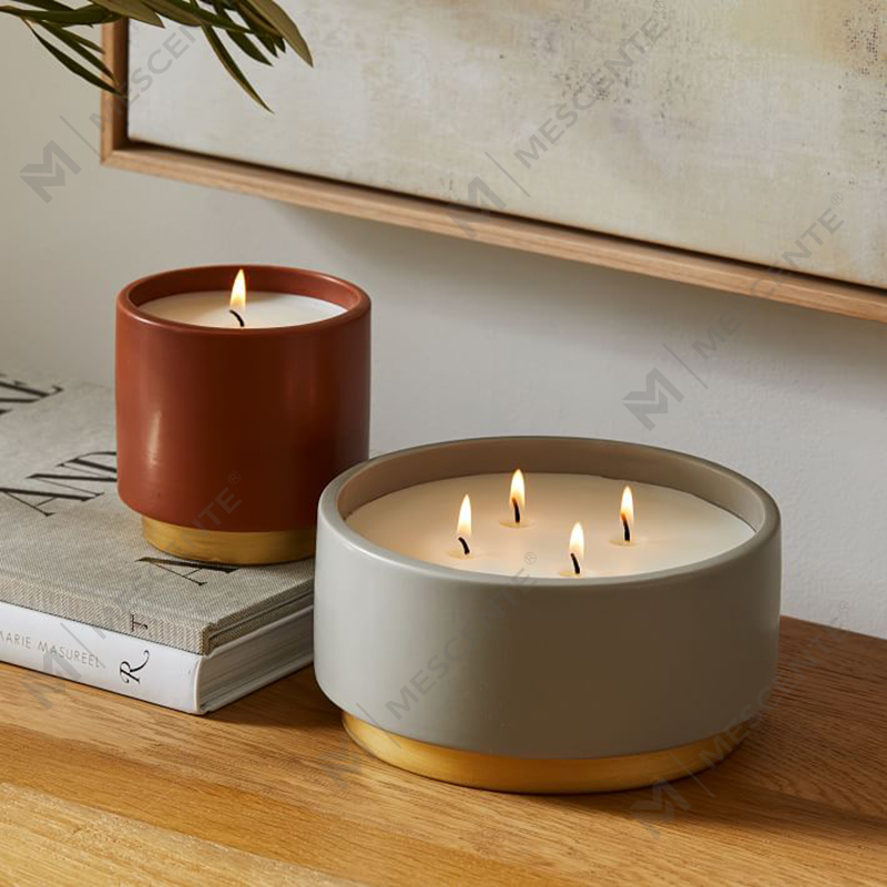 Pribadong Label Mga Mabangong Kandila na Dekorasyon sa Bahay, Gawa sa Kamay na 4 Wick Scented Candle na May Mga Kristal