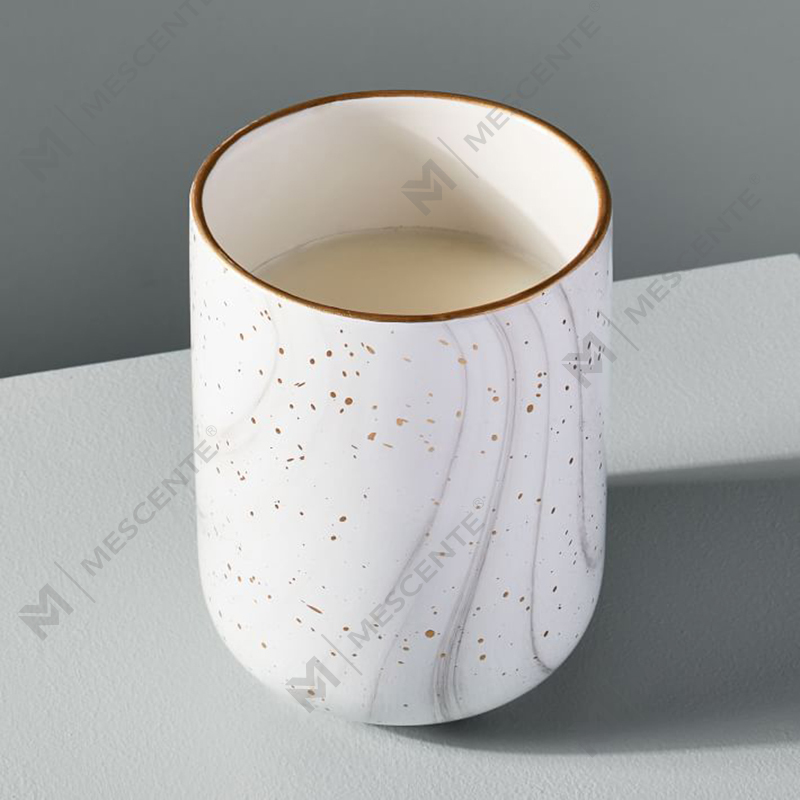M&Scente White Ceramic Electric Fragrance Candle Wax Warmer para sa Spa at Aromatherapy