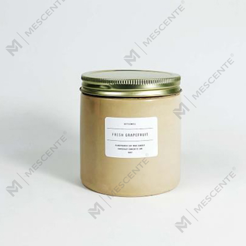 White Custom Concrete Jar Scented Candle na may Takip
