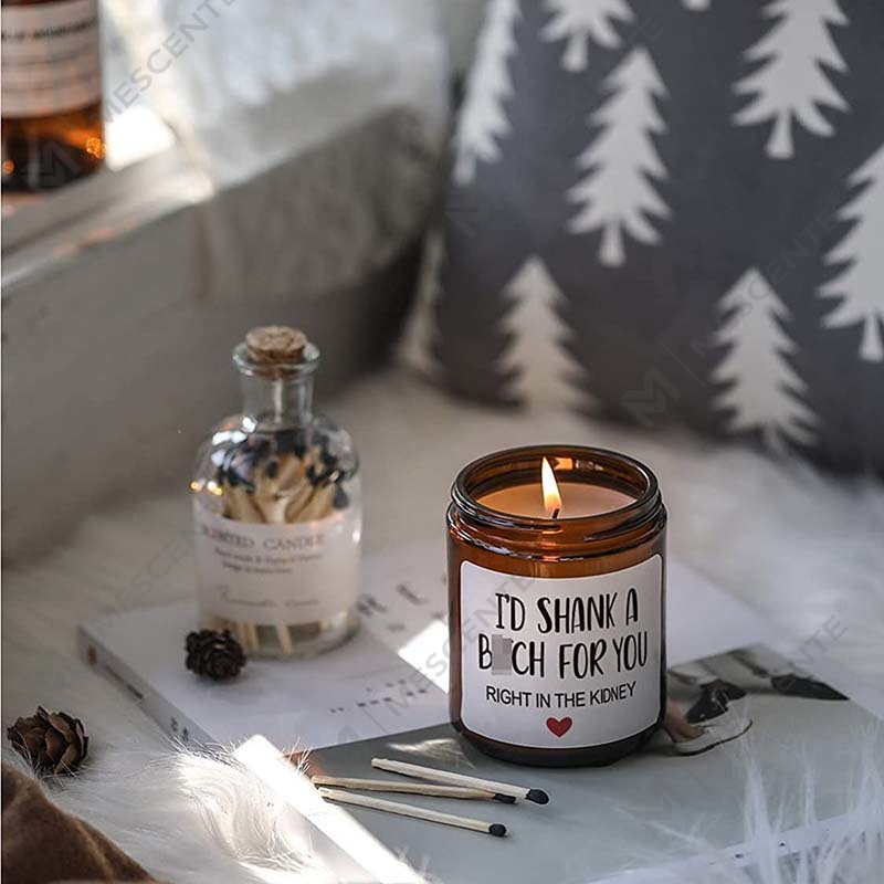 M&Scent 100% Natural Wax Christmas Scented Candle para sa Home Gift Set, Scented Candle Sa Glass Jar na May Takip ng Metal
