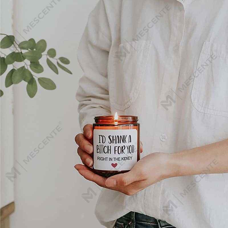 M&Scent 100% Natural Wax Christmas Scented Candle para sa Home Gift Set, Scented Candle Sa Glass Jar na May Takip ng Metal