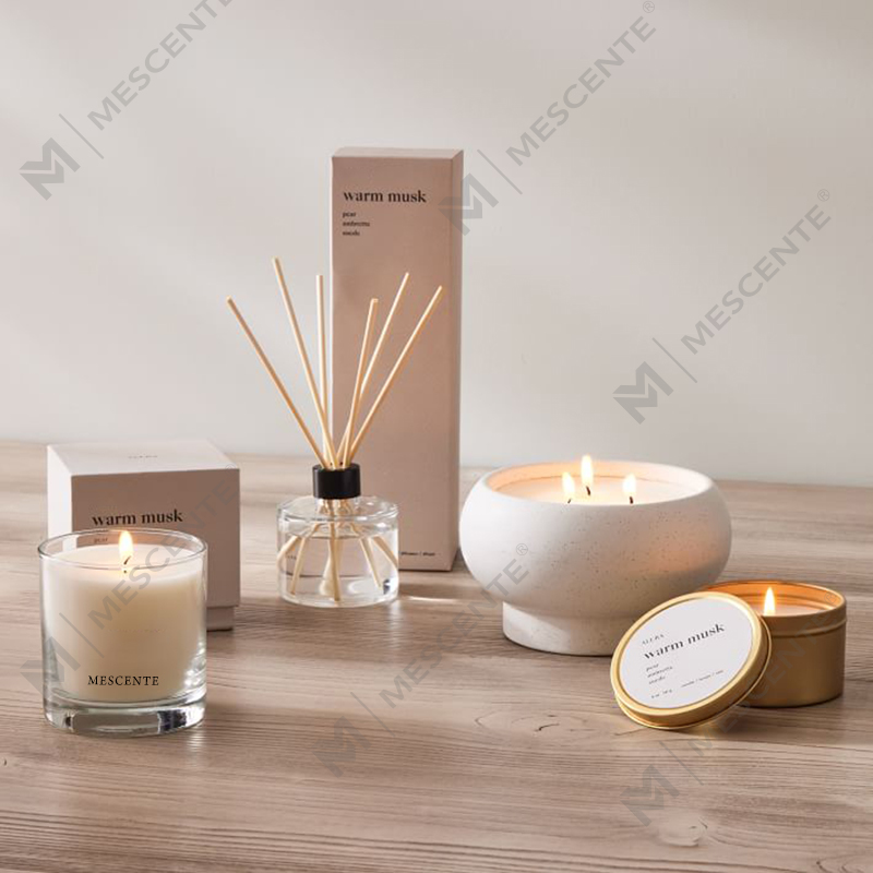 M&Scent custom luxury private label flower reed diffuser na may kahon