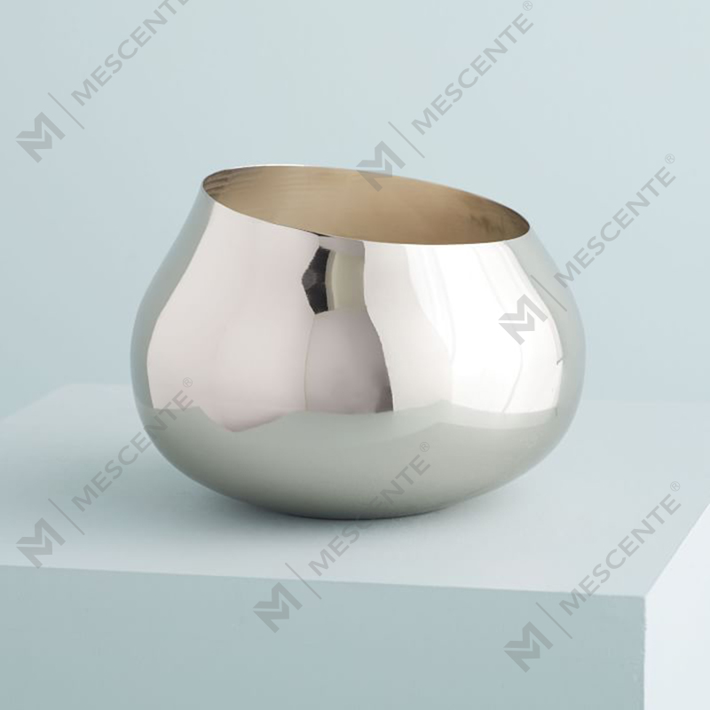 pakyawan na kulay luxury pribadong label Angled Metal Round Scented Candles