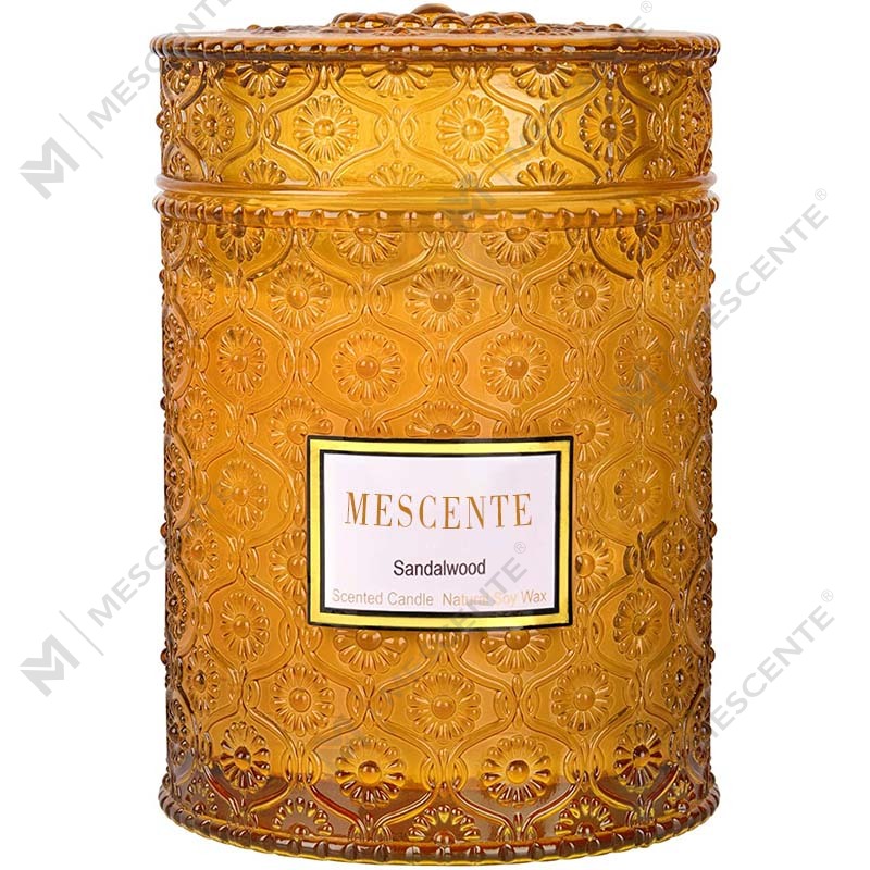 M&S cent Homemade Eucalyptus Spearmint Soy Wax Dried Flower Scent Spa Candle