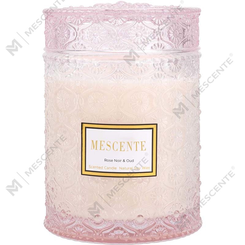 M&S cent Homemade Eucalyptus Spearmint Soy Wax Dried Flower Scent Spa Candle