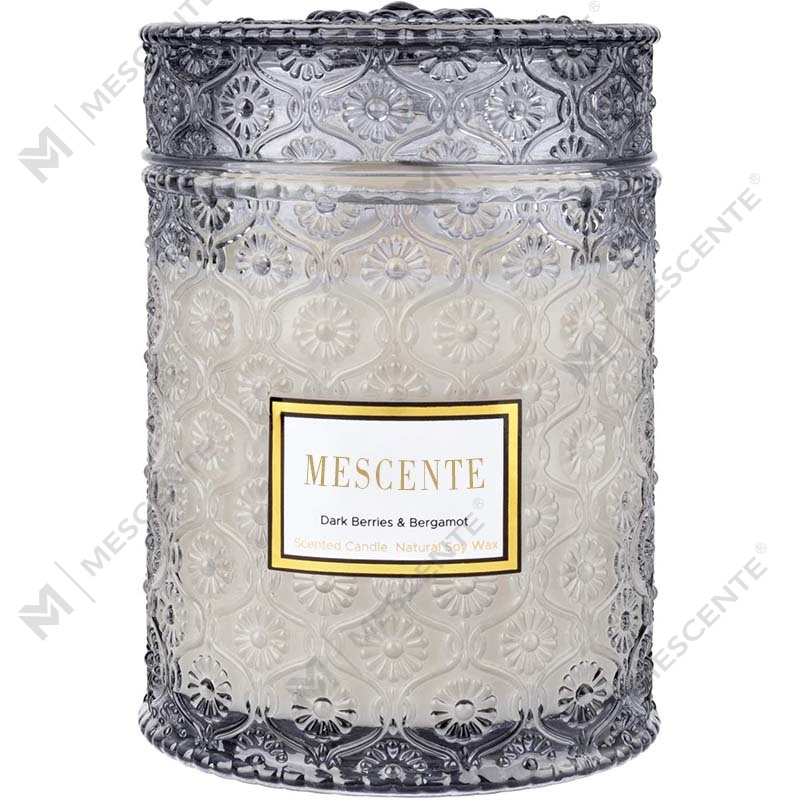 M&S cent Homemade Eucalyptus Spearmint Soy Wax Dried Flower Scent Spa Candle
