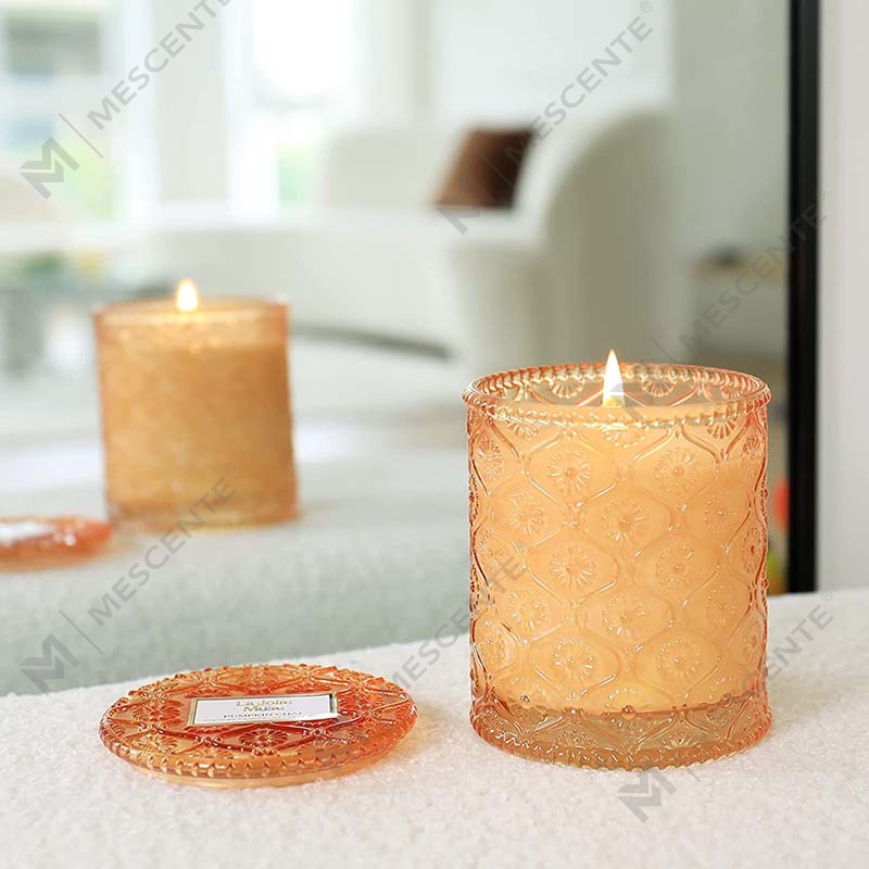 M&S cent Homemade Eucalyptus Spearmint Soy Wax Dried Flower Scent Spa Candle