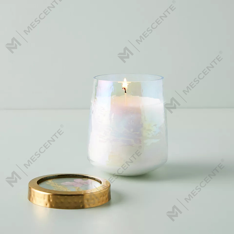 Wholesale Customized Pribadong Label Dekorasyon ng Bahay Clear Glass Strong Scented Candles