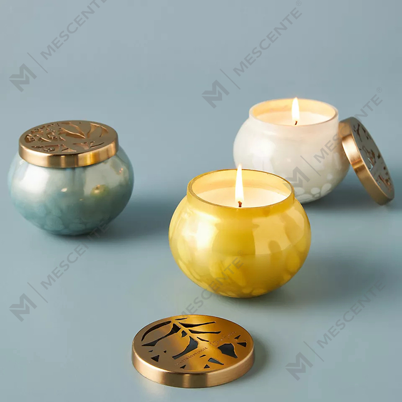 M&scent Pribadong Label Custom na Dekorasyon sa Bahay Mamahaling Glass Candle Jars Soy Wax Scented Candles na May Takip