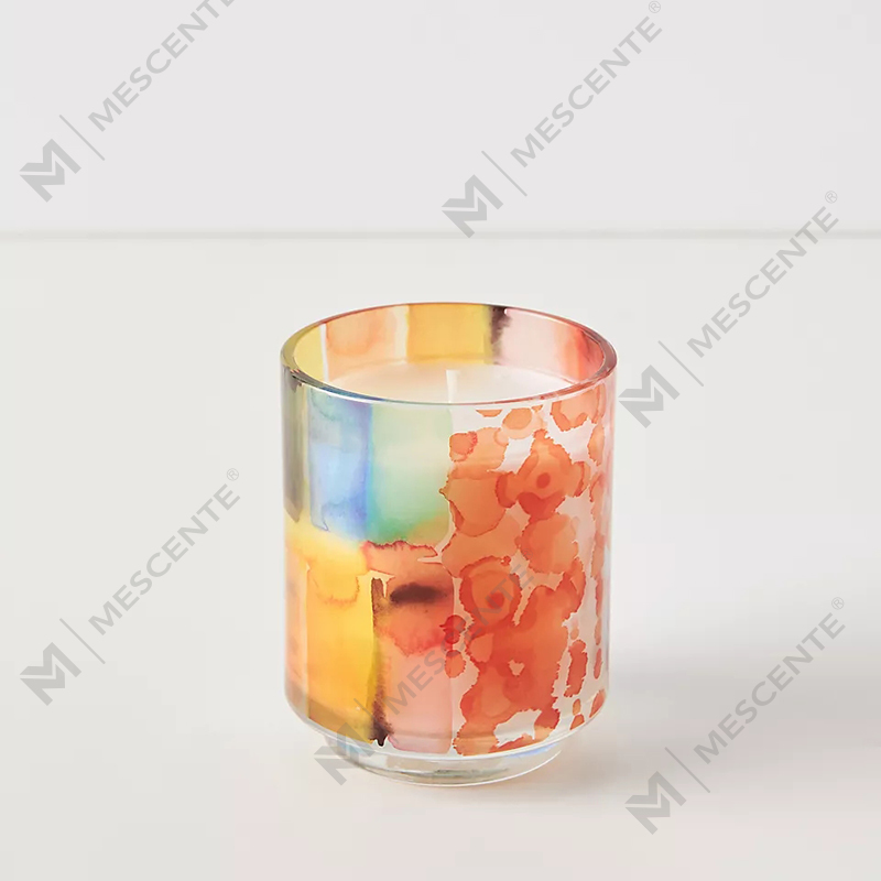 M&Scent Luxury Custom na Dekorasyon Pribadong Label 3 Wick A Sunday Painter Glass Crystal Scented Soy Wax Candles