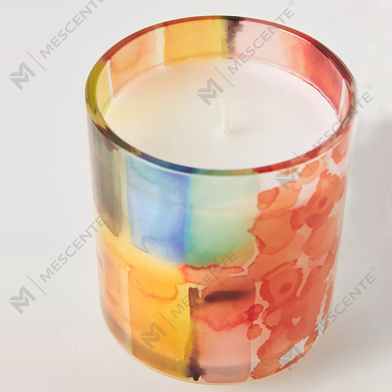 M&Scent Luxury Custom na Dekorasyon Pribadong Label 3 Wick A Sunday Painter Glass Crystal Scented Soy Wax Candles