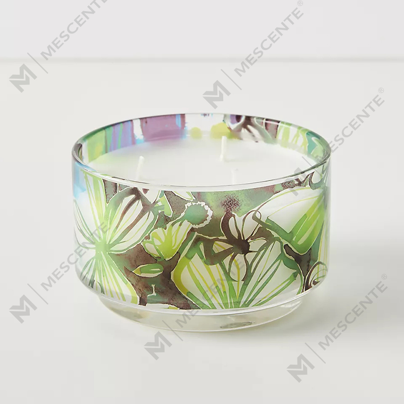 M&Scent Luxury Custom na Dekorasyon Pribadong Label 3 Wick A Sunday Painter Glass Crystal Scented Soy Wax Candles