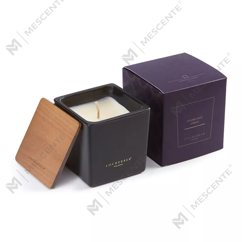 M&scent 2025 Malaking Eco Friendly na Glass Scented Candle na May Briccole Wood na Takip