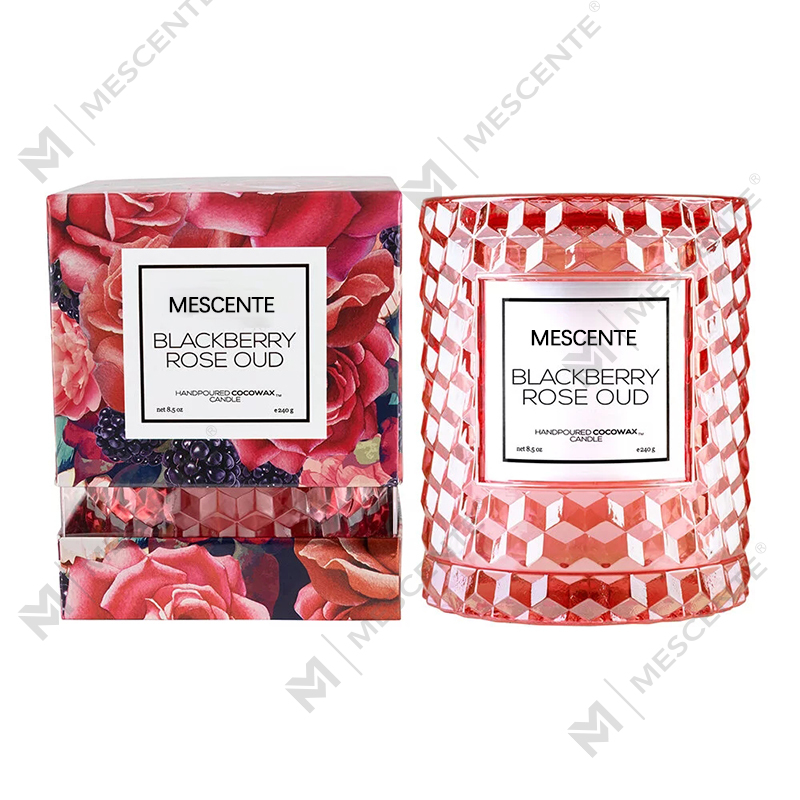 M&Scent Custom na Dekorasyon ng Pasko Blackberry Rose Oud Icon Candle