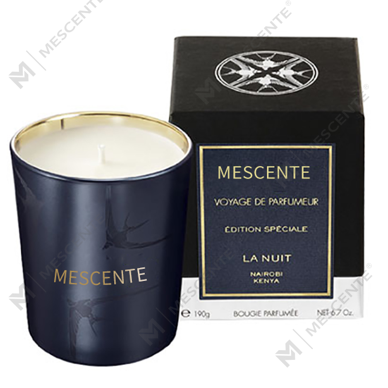 M&Scent Handmade Luxury Glass Holder Pillar Vanilla Scented Candle With Crystals