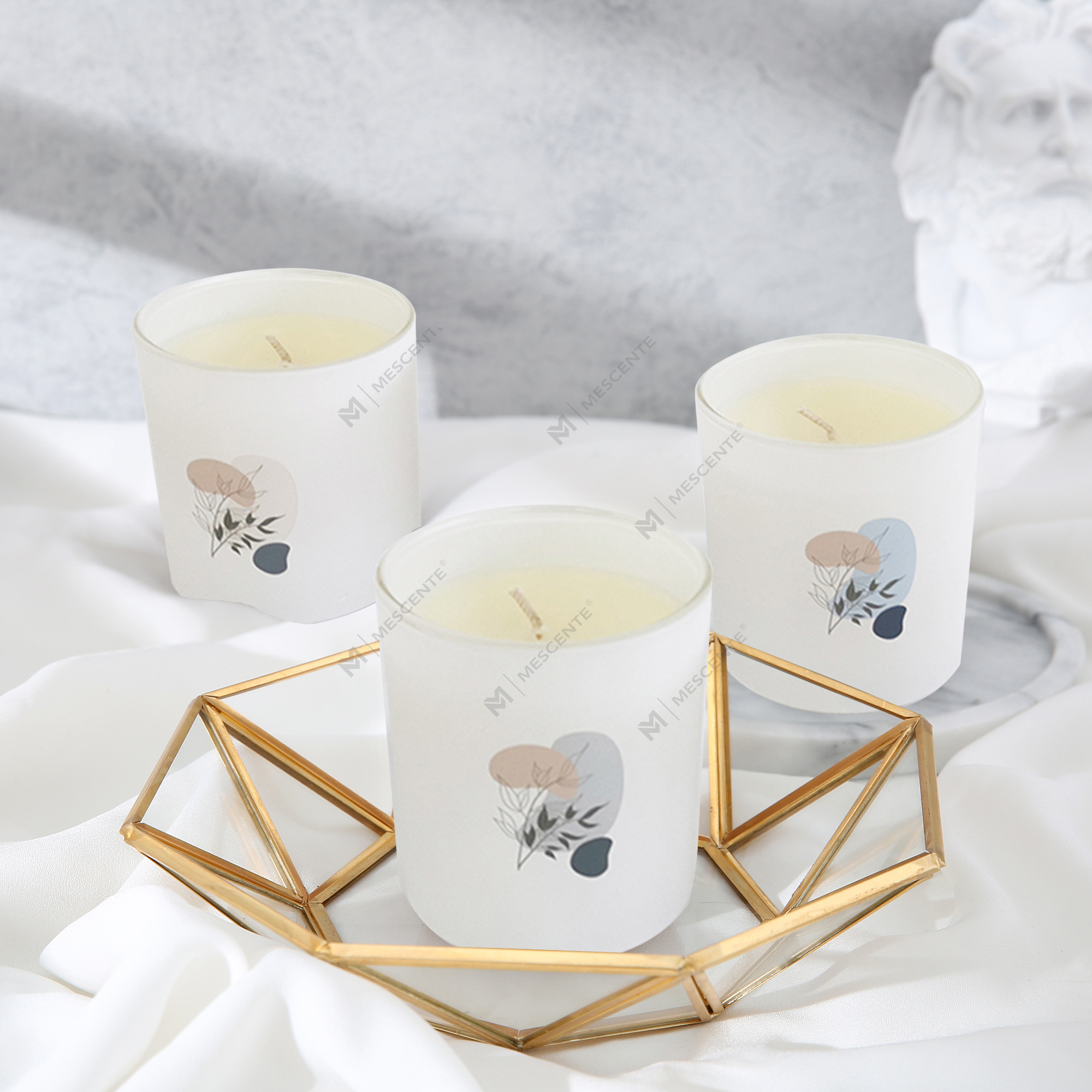 M&Scent Maramihang Mataas na Kalidad 100% Natural Aroma Scented Soy Candles sa Glass Jar na May Takip