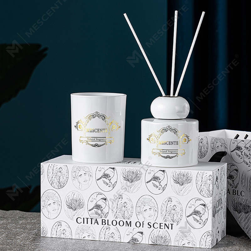 M&Scent luxury private label candle aroma scented candle reed diffuser na may box packaging