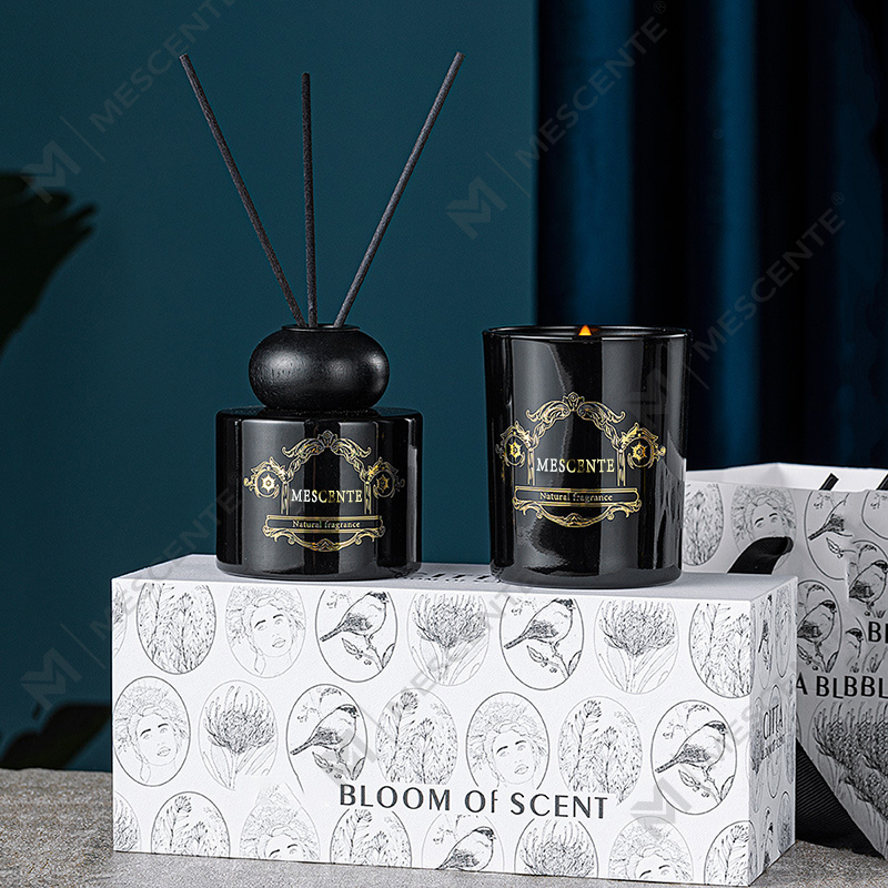 M&Scent luxury private label candle aroma scented candle reed diffuser na may box packaging